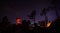 Volcan Fuego erupts at night, seen from Volcan Acatenango in Guatemala.