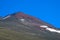 Volcan slope covered with ash