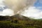 Volcanic ash cloud over Mount Yasur