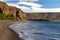 Volcanic beach on Lake Kleifarvatn, western Iceland