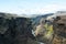 Volcanic canyon in Iceland near Emstrur on the Laugavegur trail