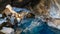 Volcanic cave Grjotagja with a incredibly blue and hot thermal water near lake Myvatn, Iceland