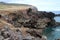 Volcanic coastal landscape in Easter Island, Chile