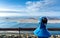 Volcanic coastline and Isla Graciosa view from Mirador del Rio, Lanzarote