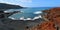 Volcanic  Coastline Rocks and Waves at El Golfo Lanzarote