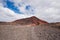 Volcanic crater Montana Bermeja in Lanzarote, Canary islands,