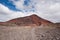 Volcanic crater Montana Bermeja in Lanzarote, Canary islands,