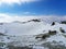 The volcanic crater of mount Damavand , Iran