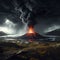 Volcanic eruption forms in earths crust