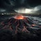 Volcanic eruption forms in earths crust