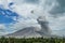 Volcanic eruption, powerful explosion of vulcano