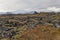 Volcanic field with SnÃ¦fellsjÃ¶kul at the bac