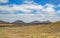 Volcanic hills in the desert landscape of the island of Lanzarote, which is a protected area of UNESCO