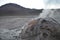 Volcanic hotsprings and geysers at the `El Tatio Geysers`. Atacama desert, Calama, Chile