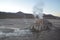 Volcanic hotsprings and geysers at the `El Tatio Geysers`. Atacama desert, Calama, Chile