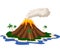 Volcanic island cartoon