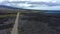 Volcanic landscape of big island Hawaii Aerial view