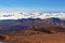 Volcanic landscape with a cable car to the top of the mountain of the Spanish Teide volcano on Tenerife, Canary Islands