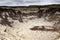 Volcanic landscape in early summer. Grabrok Crater, West Iceland.