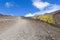 Volcanic landscape with gas chambers from Etna volcano