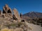 Volcanic landscape in Los Roques, and El Teide