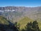 Volcanic landscape and lush pine tree forest, pinus canariensis view from Mirador de la Cumbrecita viewpoint at national