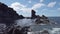 Volcanic lava rocks at Djupalonssandur beach in Snaefellsnes peninsula in Western Iceland