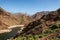 Volcanic mountain landscape in Grand Canary, viewpoint mirador del molino, Canary islands, Spain.