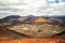 Volcanic red mounatins in national park Timanfaya