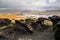 Volcanic rock formation near Dyrholaey, Iceland