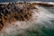 Volcanic rocks in Atlantic ocean,  El Sauzal, Tenerife, Canary islands, Spain