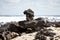 Volcanic rocks on a beach in Lanzerote