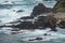 Volcanic rocks, castle shape, atlantic ocean, azores islands