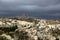 Volcanic rocks of an unusual shape in the vicinity of the village of Goreme in the Cappadocia region