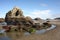 Volcanic Sea Stacks on the Oregon Coast at Low Tide