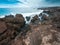 Volcanic shoreline of La Perouse Bay