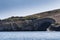 The volcanic shoreline and ocean