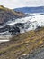 volcanic slope and Solheimajokull glacier