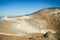 Volcano crater with fumaroles on Vulcano island, Eolie, Sicily