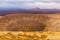 volcano crater in Timanfaya, Lanzarote island