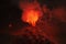 Volcano eruption  with magma, smoke, ashes