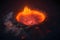 Volcano eruption. Mount with lava and magma. Generative AI