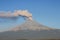 Volcano eruption popocatepetl