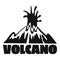 Volcano explosion logo, simple style