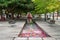 Volcano Fountain at the Park of the Nations. Lisbon. Portugal