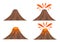 Volcano Icon Set