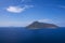 Volcano islands Salina, Alicudi, Filicudi during sunny day, Sicily Italy