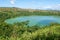 The volcano lake of Dziani on Mayotte island