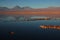 Volcano licancabur in a chilean lagoon