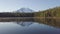 Volcano Mount Adams at Sunrise with Smooth Lake Reflection. Washington State, Great Northwest, United States of America. Mountain